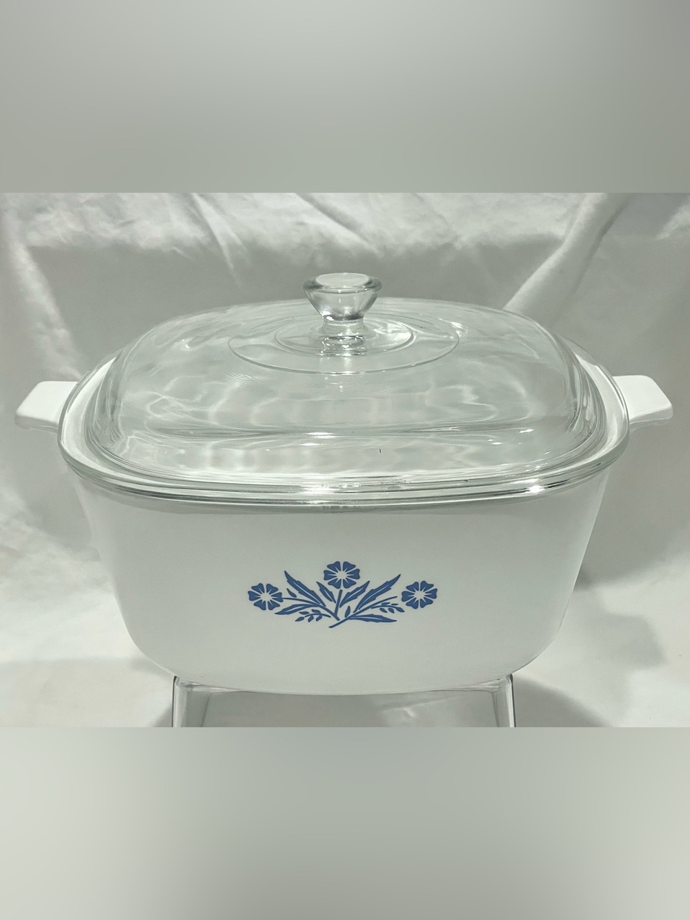 Vintage Corningware “Cornflower Blue” 10C Lidded Casserole Baking Dish | Burned